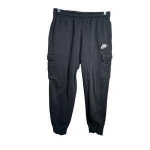 Nike Sportswear Club Fleece Cargo Pant Mens M Black Streetwear Athleisure B38